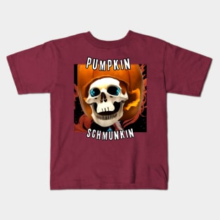 Pumpkin Schmunkin (skull inside carved pumpkin) Kids T-Shirt